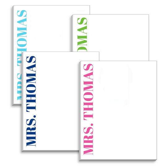 Your Colorful Text on Mini Notepad Set